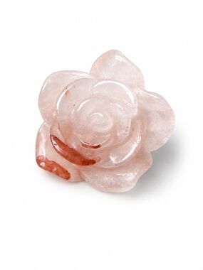 Fire Quartz Carved Rose